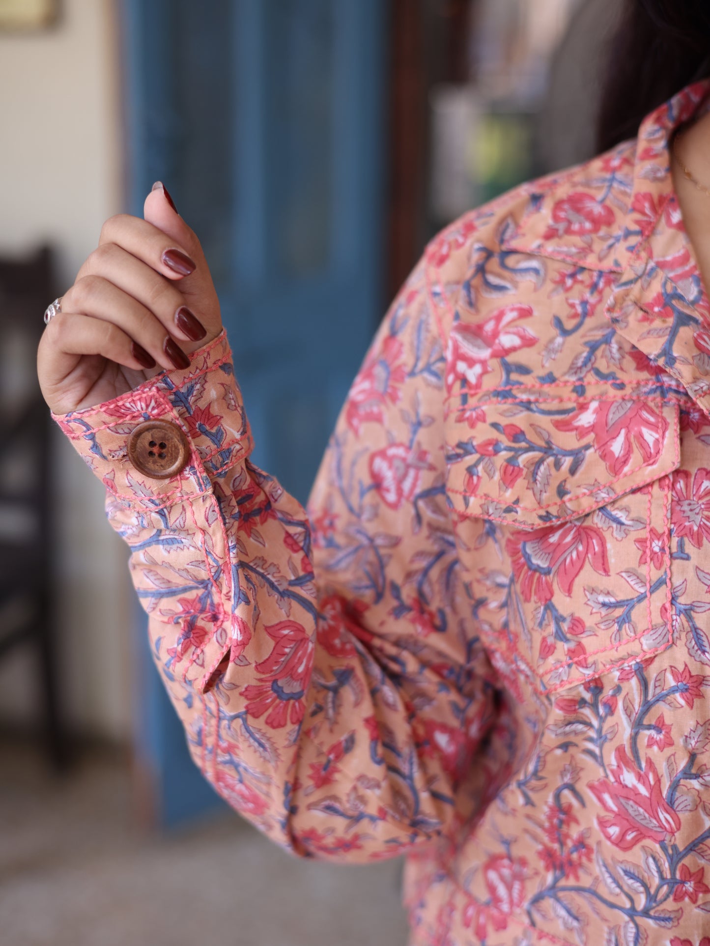 Raspberry Blockprint Co-ord Set