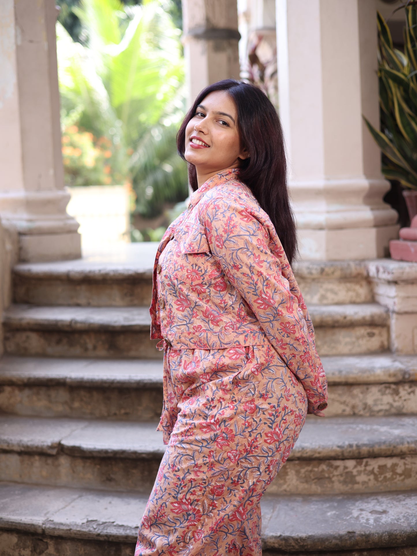 Raspberry Blockprint Co-ord Set