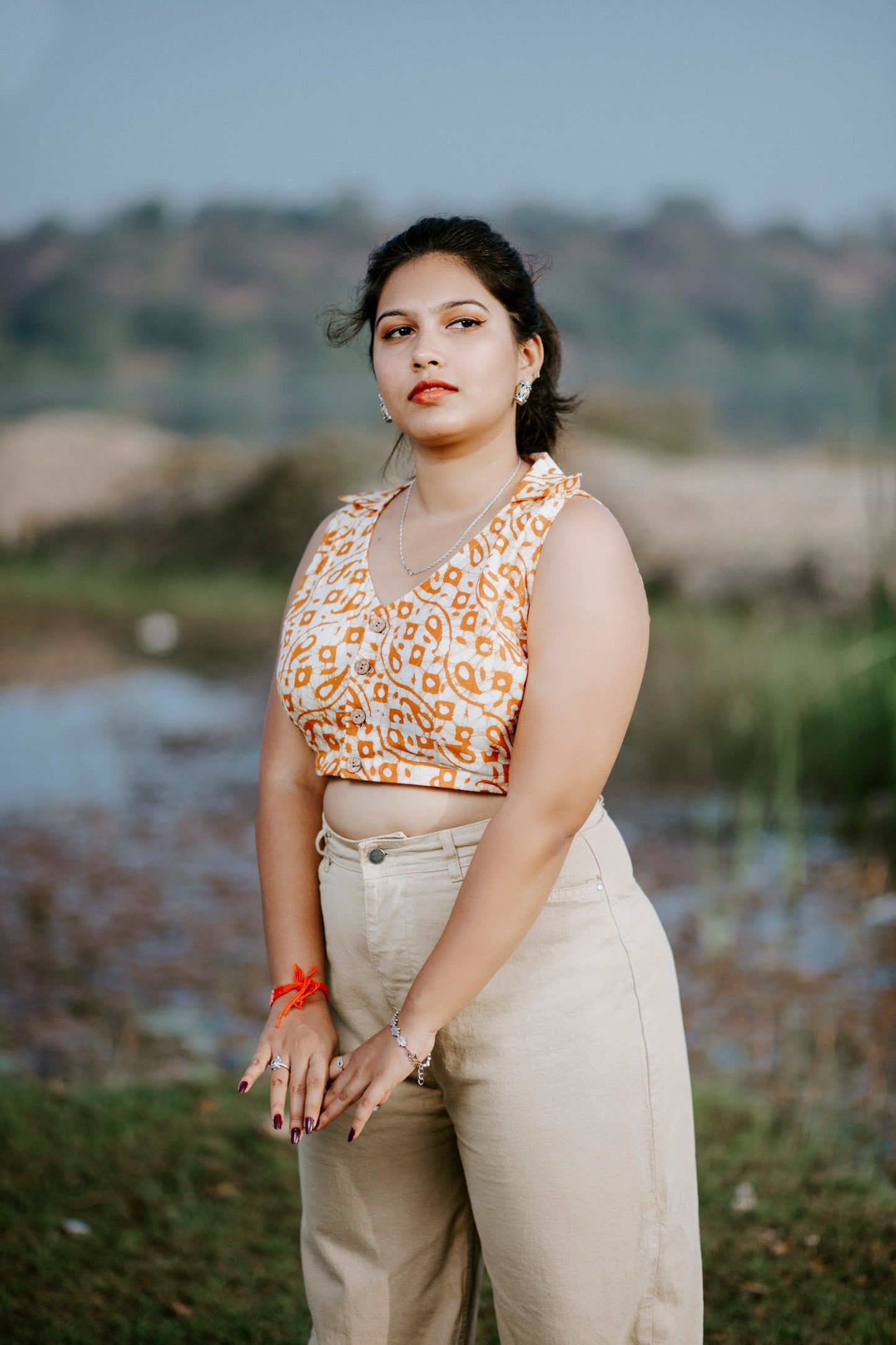 Alphonso Batik Collar Top