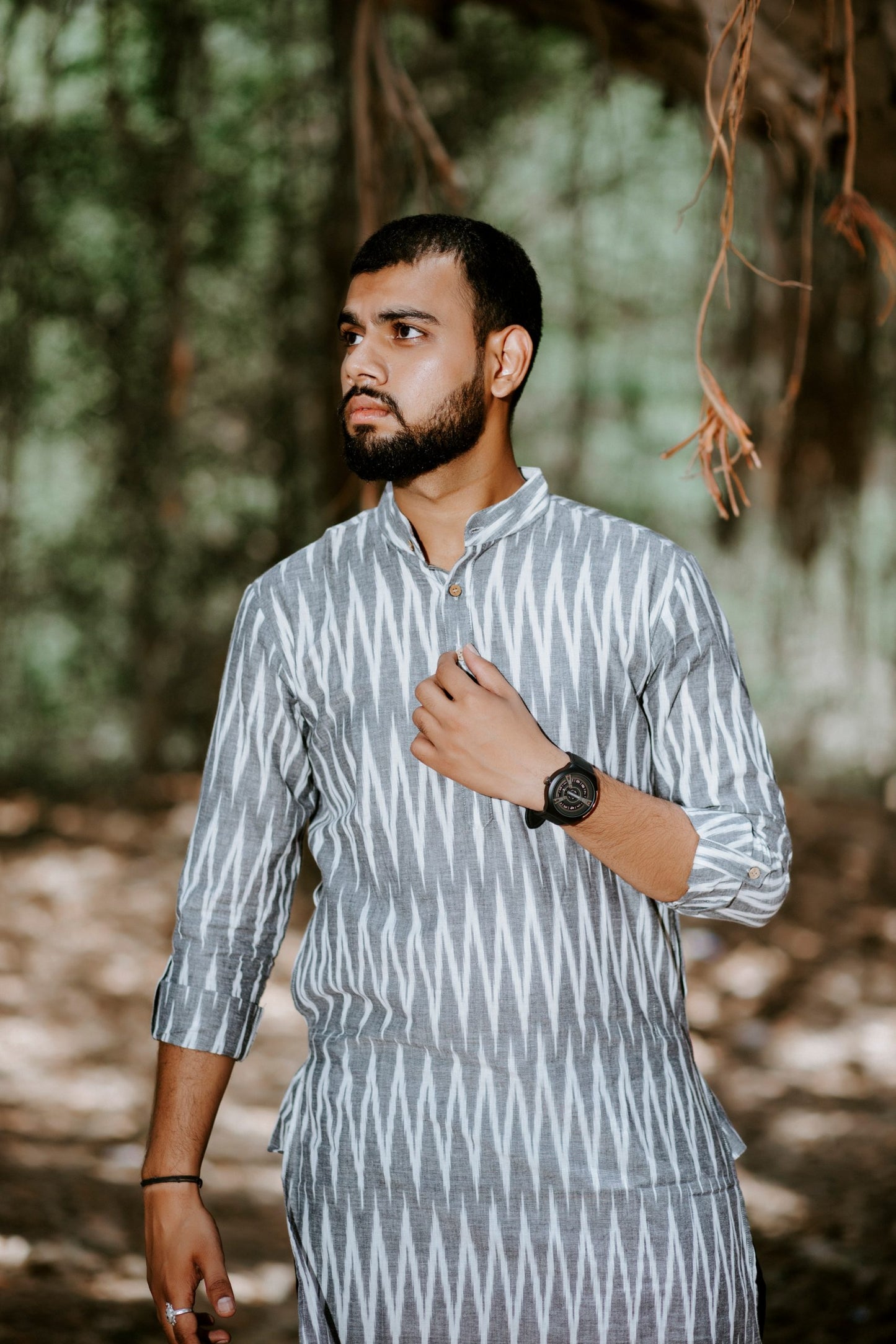 Snow Ikat Kurta