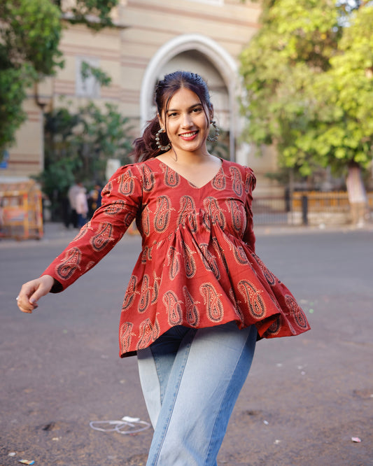 Anaar Block Printed Top