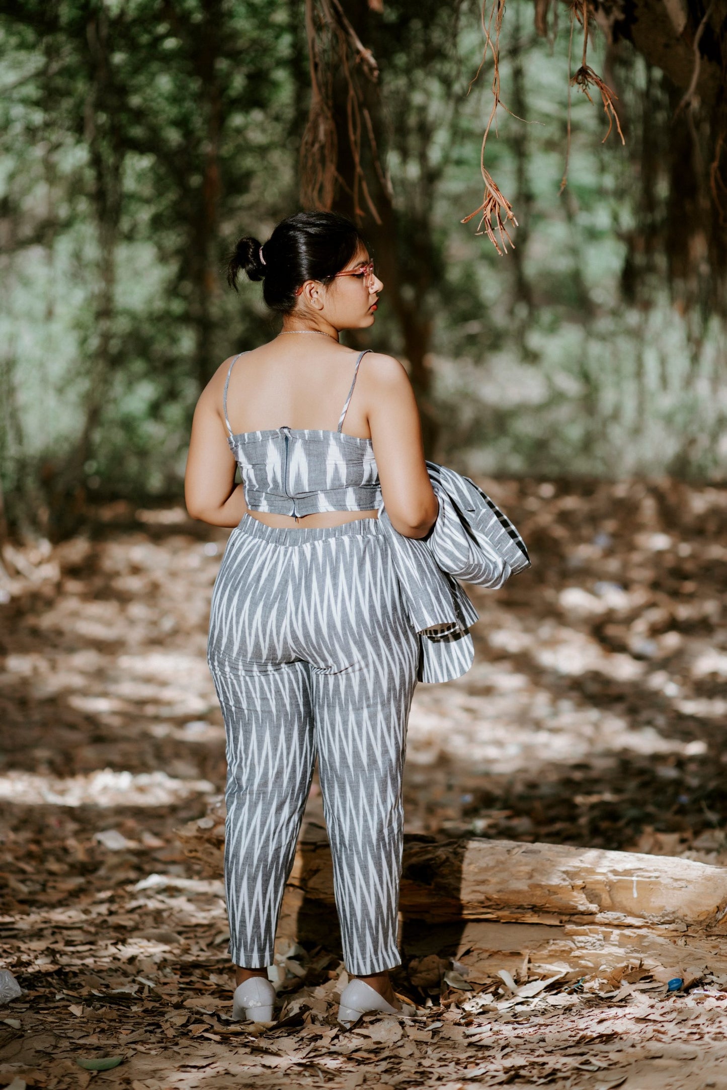 Snow Ikat Blazer Set ( 3 Piece )