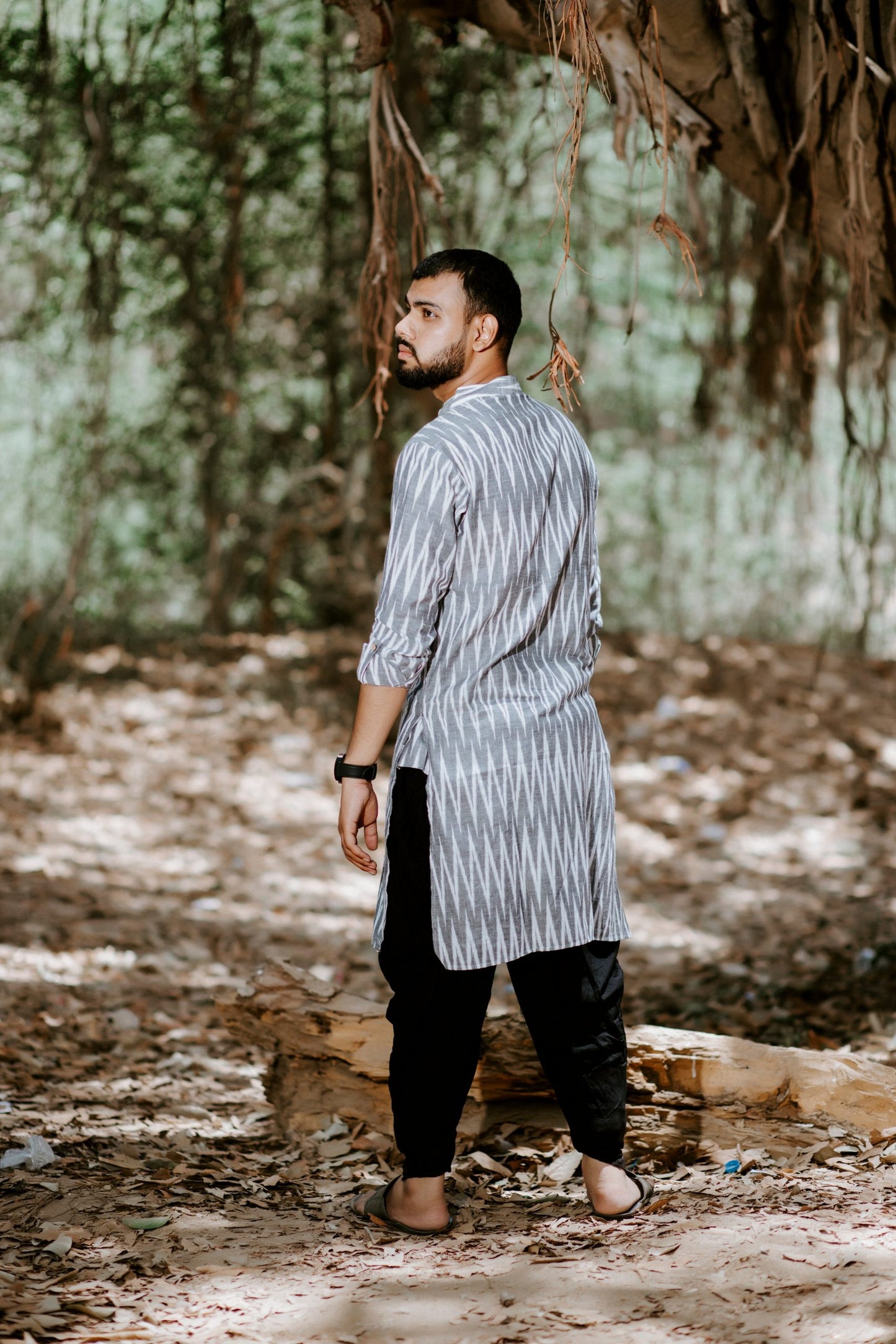 Snow Ikat Kurta