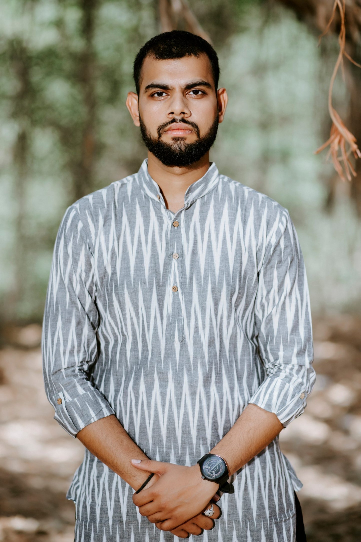 Snow Ikat Kurta
